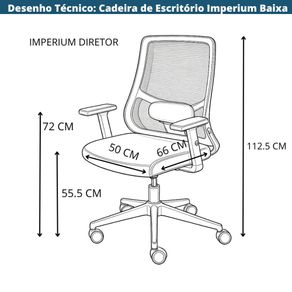 Desenho Tecnico Cadeira de Escritorio ImperiumBaixa